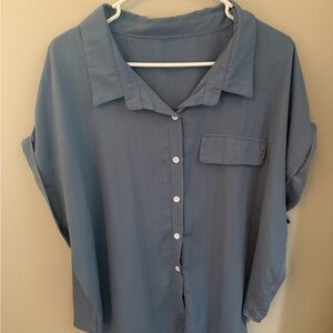 SHEIN Blue Button Down Shirt